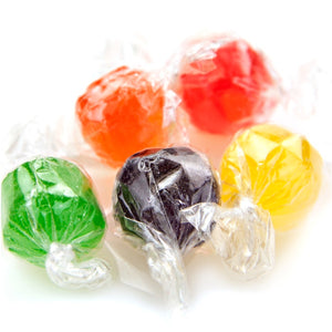 All City Candy Primrose Assorted Sour Fruit Balls Hard Candy - 3 lb Bulk Bag Bulk Wrapped Primrose Candy For fresh candy and great service, visit www.allcitycandy.com