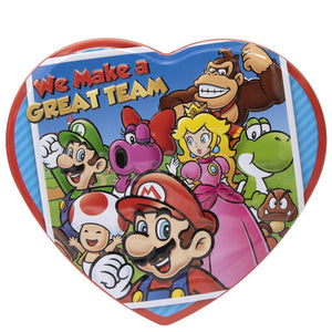 All City Candy Valentine's Super Mario Heart Tin with Milk Chocolate 3.6oz Frankford Candy For fresh candy and great service, visit www.allcitycandy.com