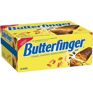 All City Candy Butterfinger Improved Recipe Candy Bar 1.9 oz. - Case of 36 Candy Bars Ferrero For fresh candy and great service, visit www.allcitycandy.com