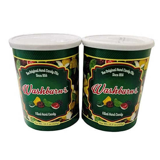 All City Candy Washburn Assorted Filled Hard Candy 15.5 oz. Canister Christmas Quality Candy Company For fresh candy and great service, visit www.allcitycandy.com