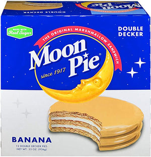 All City Candy Double Decker Banana MoonPie 2.75 oz . - Case of 12 Candy Bars Chattanooga Bakery (MoonPies) 1 Piece For fresh candy and great service, visit www.allcitycandy.com