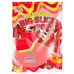 All City Candy Big Slice Pops Cherry Lollipops - Bag of 48 Albert's Candy For fresh candy and great service, visit www.allcitycandy.com