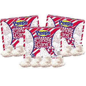 All City Candy Peeps Candy Cane Flavored Marshmallow Chicks 10-Pack Pack of 3 Christmas Just Born Inc For fresh candy and great service, visit www.allcitycandy.com