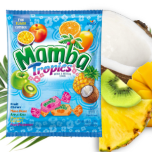 Mamba Tropics Fruit Chew 3.52 oz. Bag