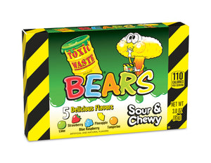 Toxic Waste Sour and Chewy Bears 3 oz. Theater Box - For fresh candy and great service, visit www.allcitycandy.com