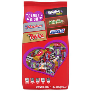 All City Candy Mars Valentine's Candy Dish 70 Piece Assorted Bag Mars Chocolate Valentine's Day For fresh candy and great service, visit www.allcitycandy.com