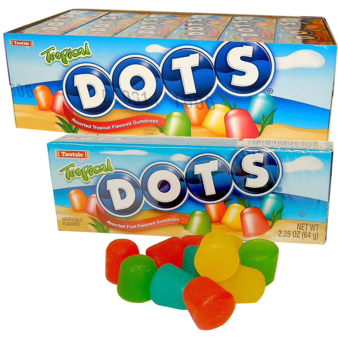 Tropical DOTS Gumdrops - 2.25-oz. Box - All City Candy