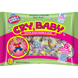All City Candy Cry Baby Extra Sour Bubble Gum - 4-oz. Bag Gum/Bubble Gum Concord Confections (Tootsie) For fresh candy and great service, visit www.allcitycandy.com