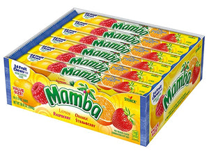 All City Candy Mamba Original Fruit Chews Stick 3.73 oz. Pack- Case of 24 Chewy Storck For fresh candy and great service, visit www.allcitycandy.com