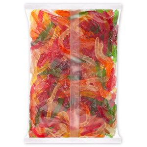All City Candy Large Assorted Wild Fruit Gummi Worms - 5 LB Bulk Bag Bulk Unwrapped Albanese Confectionery For fresh candy and great service, visit www.allcitycandy.com