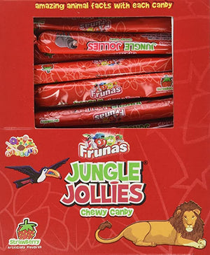 All City Candy Jungle Jollies Strawberry Chewy Candy - 48 Piece Box Chewy Albert's Candy For fresh candy and great service, visit www.allcitycandy.com