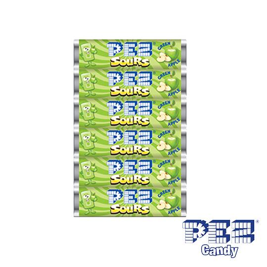All City Candy PEZ Sourz Sour Green Apple Candy Refills .29 oz. - 3 LB Bulk Bag Bulk Wrapped PEZ Candy For fresh candy and great service, visit www.allcitycandy.com
