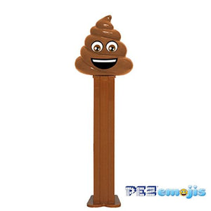 All City Candy PEZ Emojis Collection Candy Dispenser - 1 Piece Blister Pack Brown Poop Novelty PEZ Candy For fresh candy and great service, visit www.allcitycandy.com
