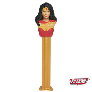 All City Candy PEZ DC Comics Justice League Collection Candy Dispenser - 1 Piece Blister Pack Wonder Woman PEZ Candy For fresh candy and great service, visit www.allcitycandy.com