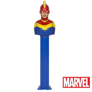 All City Candy PEZ Marvel Superheroes Candy Dispenser - 1 Piece Blister Pack Captain Marvel Novelty PEZ Candy For fresh candy and great service, visit www.allcitycandy.com