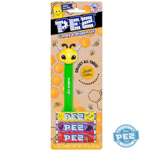 All City Candy PEZ Limited Edition Bee Candy Dispenser - 1 Piece Blister Pack Bee Original PEZ Candy For fresh candy and great service, visit www.allcitycandy.com