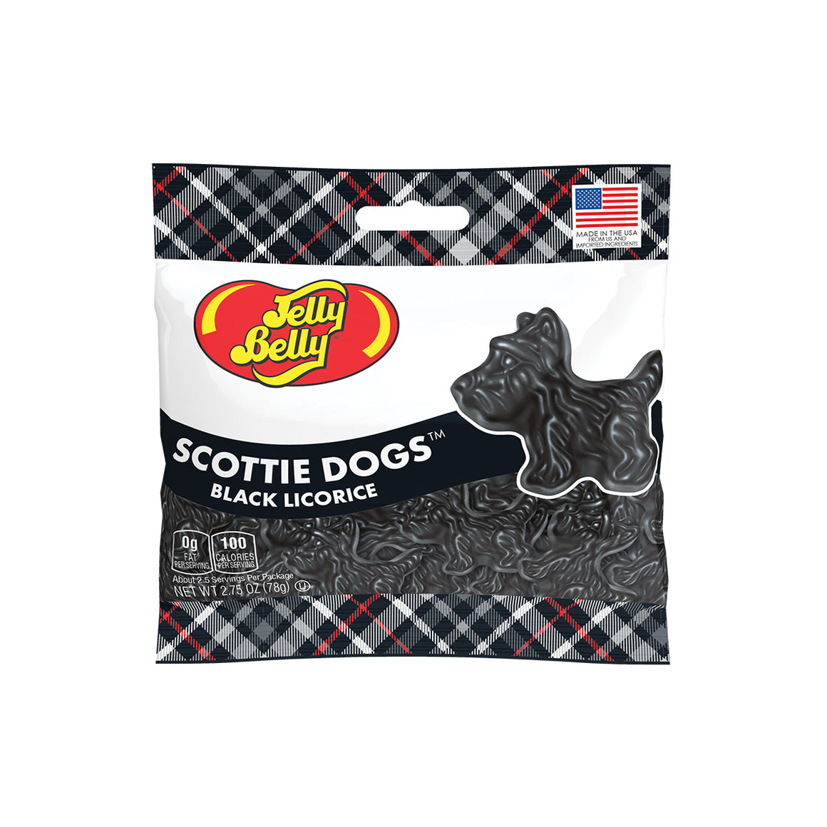 Jelly Belly Black Licorice Scottie Dogs - 2.75-oz. Bag