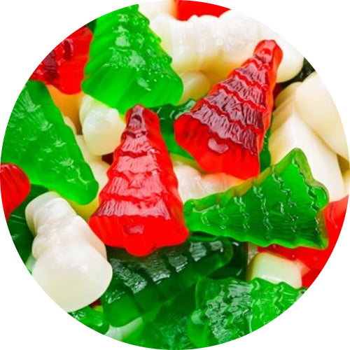 Christmas Trees & Snowmen Gummi Candy - 5 LB Bulk Bag