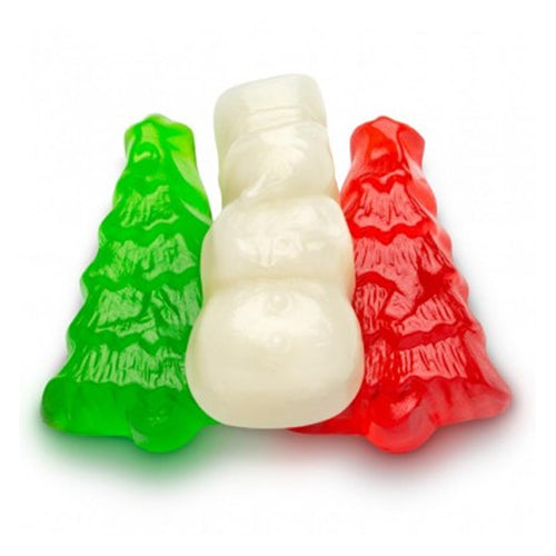 Christmas Trees & Snowmen Gummi Candy - 5 LB Bulk Bag