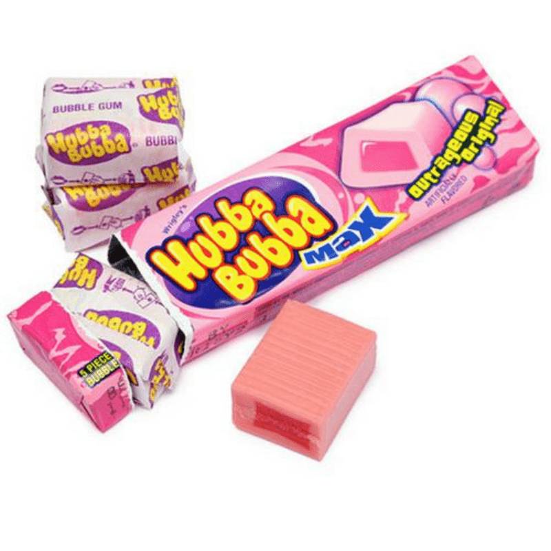 Hubba Bubba Gum (18 Pack) Max Bubble Gum Strawberry Watermelon Flavored  Chewing Gum, 5 Piece