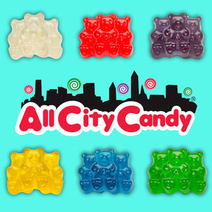 All City Candy Blue Raspberry Gummi Bears - Bulk Bags Bulk Unwrapped For fresh candy and great service, visit www.allcitycandy.com