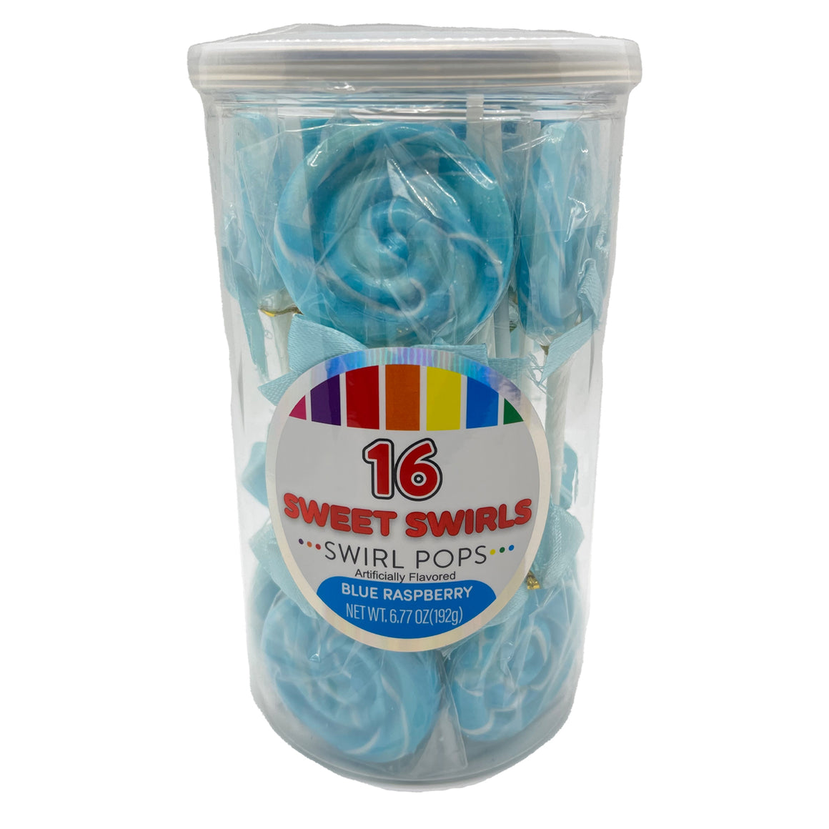 All City Candy Sweet Swirls Blue Raspberry Blue Swirl Pops 16 Count Tub Lollipops & Suckers Hilco For fresh candy and great service, visit www.allcitycandy.com