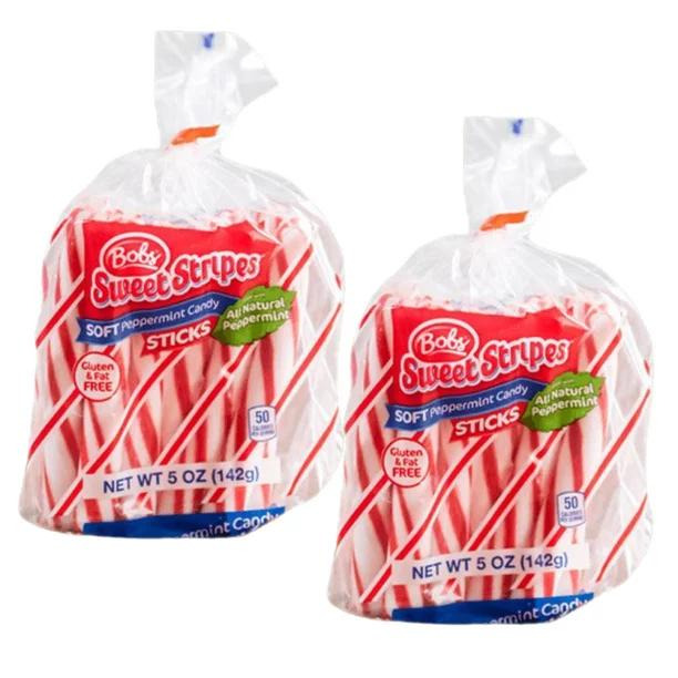 CandySips Peppermint Flavor Holiday Candy Sip Straws - Shop Candy
