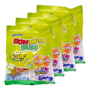All City Candy Colombina Bon Bon Bum Sour Bubble Gum Pops - 6-oz. Bag Pack of 4 Lollipops & Suckers Colombina For fresh candy and great service, visit www.allcitycandy.com