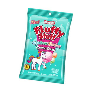 All City Candy Charms Fluffy Stuff Rainbow Sherbet Unicorn Cotton Candy - 2.1-oz. Bag 1 Bag Charms Candy (Tootsie) For fresh candy and great service, visit www.allcitycandy.com