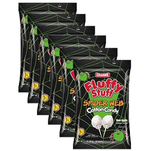 All City Candy Charms Fluffy Stuff Spider Web Cotton Candy - 2.1-oz. Bag Charms Candy (Tootsie) For fresh candy and great service, visit www.allcitycandy.com