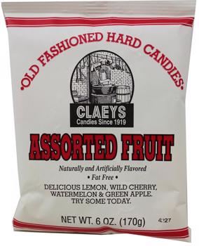 All City Candy Claeys Assorted Fruit Old Fashioned Hard Candies - 6-oz. Bag Hard Claeys Candies 1 Bag For fresh candy and great service, visit www.allcitycandy.com