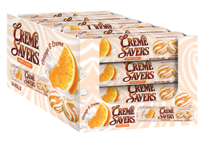 All City Candy Creme Savers Orange & Creme 1.76 oz. Roll Case of 24 Iconic Candy For fresh candy and great service, visit www.allcitycandy.com