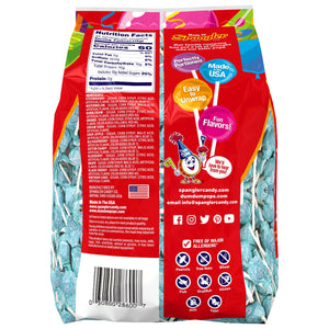 All City Candy Dum Dums Color Party Light Blue Blu Raspberry Lollipops - Bag of 75 Lollipops & Suckers Spangler For fresh candy and great service, visit www.allcitycandy.com