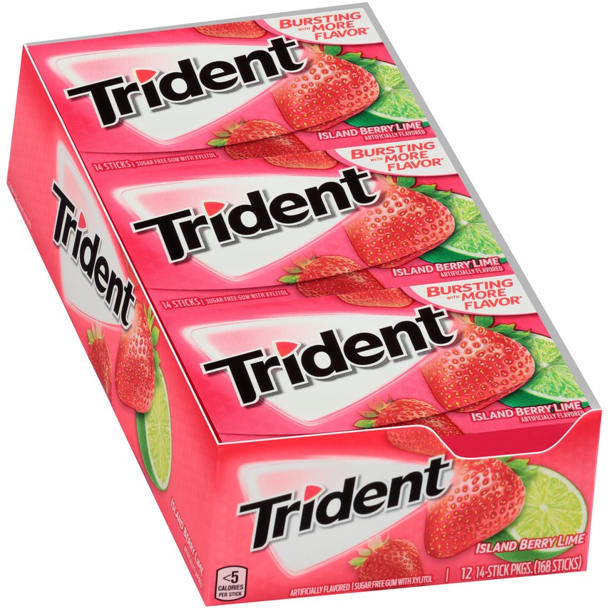 All City Candy Trident Island Berry Lime Sugar Free Gum - 14 Stick Pack Gum/Bubble Gum Mondelez International For fresh candy and great service, visit www.allcitycandy.com