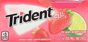 Trident Island Berry Lime Sugar Free Gum - 14 Stick Pack