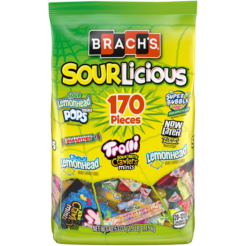 Brach's SOURLicious Halloween Candy Variety Pack 170 piece Bag