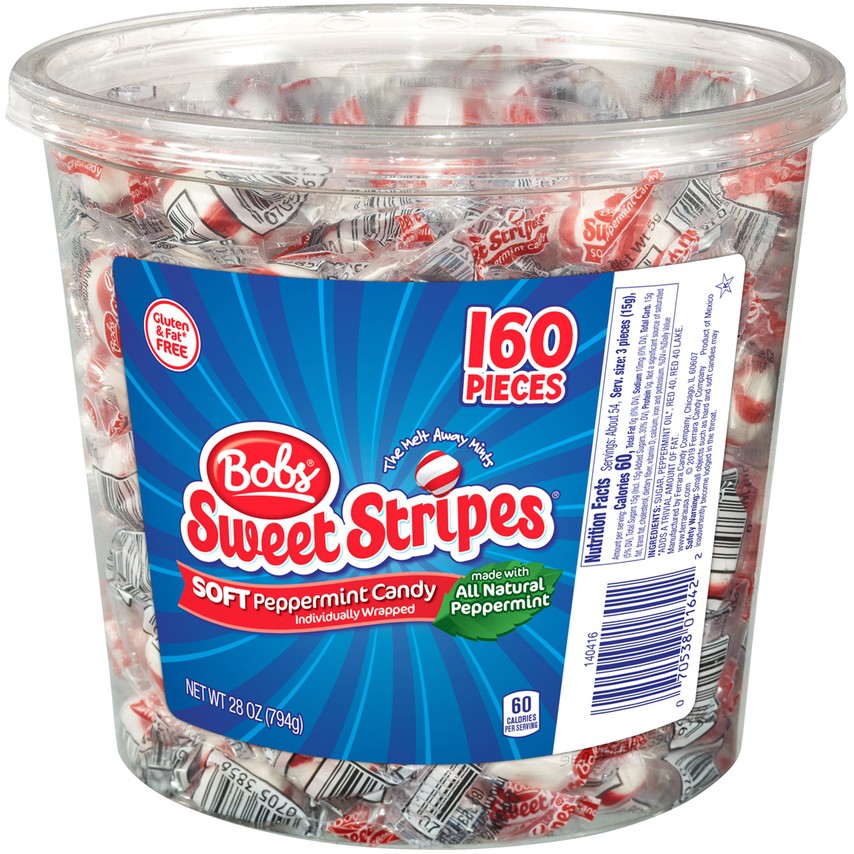 All City Candy Bob's Sweet Stripes Soft Peppermint Candy For fresh candy and great service, visit.www.allcitycandy.com