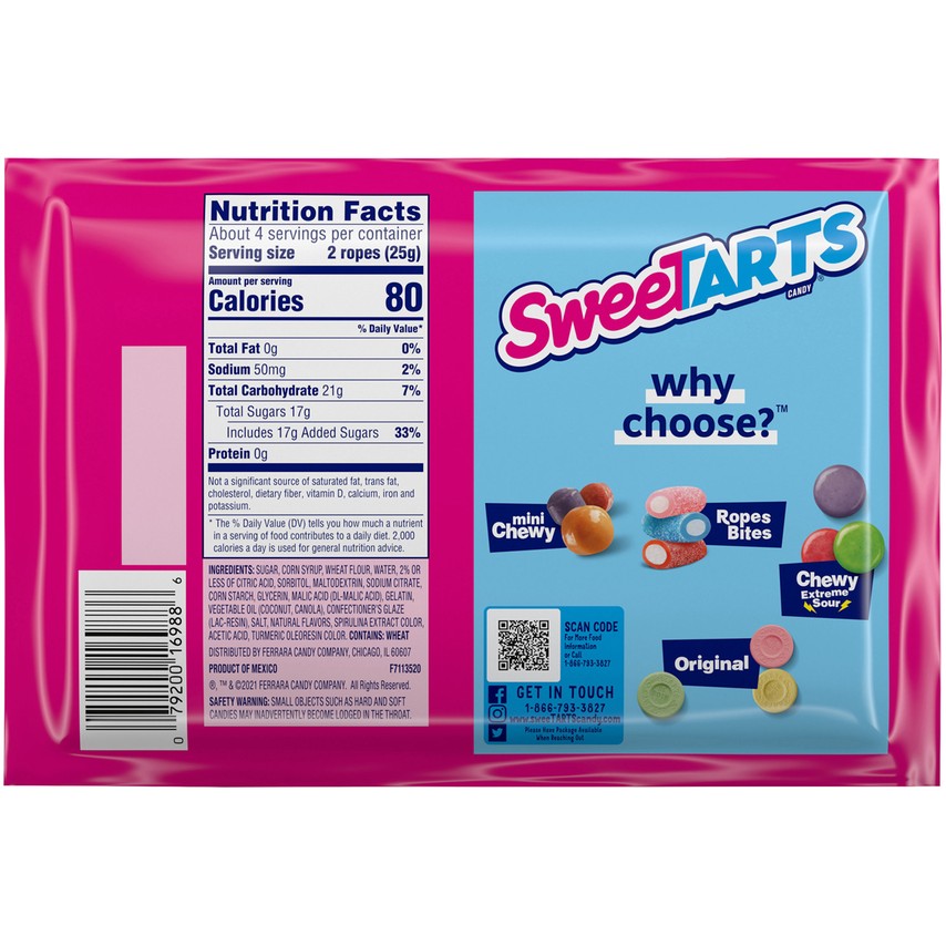 Sweetart Rope Green Apple 3.5 oz. Bag