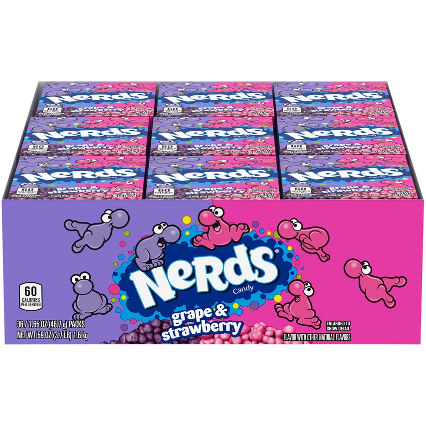 All City Candy Nerds Grape & Strawberry Candy - 1.65-oz. Box 1 Box Ferrara Candy Company For fresh candy and great service, visit www.allcitycandy.com
