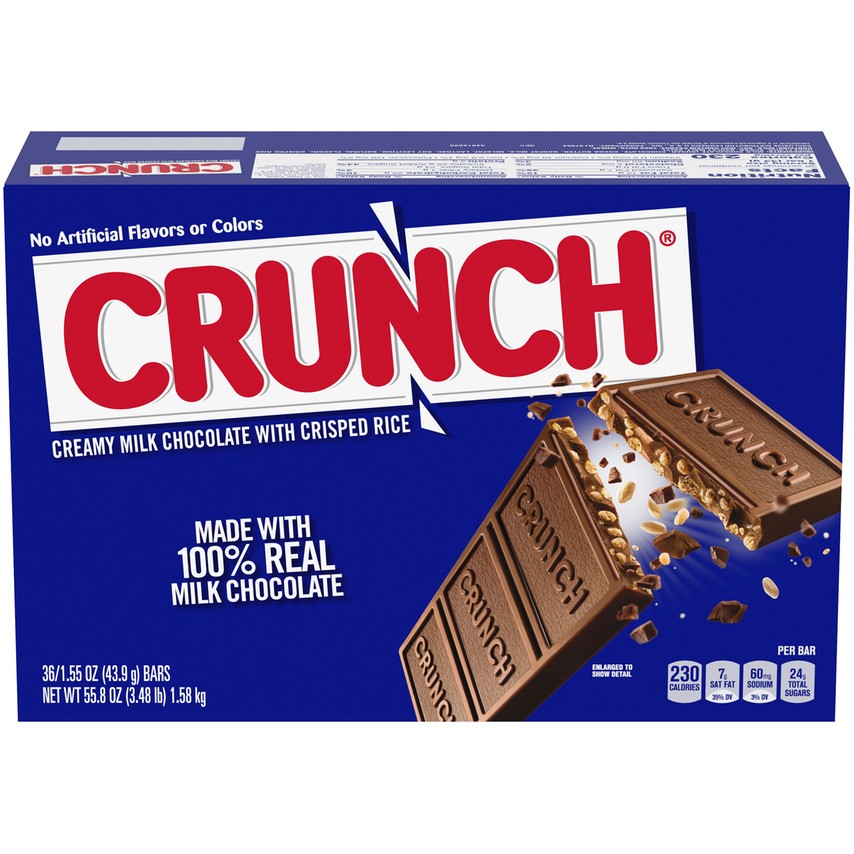 All City Candy Crunch Milk Chocolate Candy Bar 1.55 oz. Nestle For fresh candy and great service, visit www.allcitycandy.com