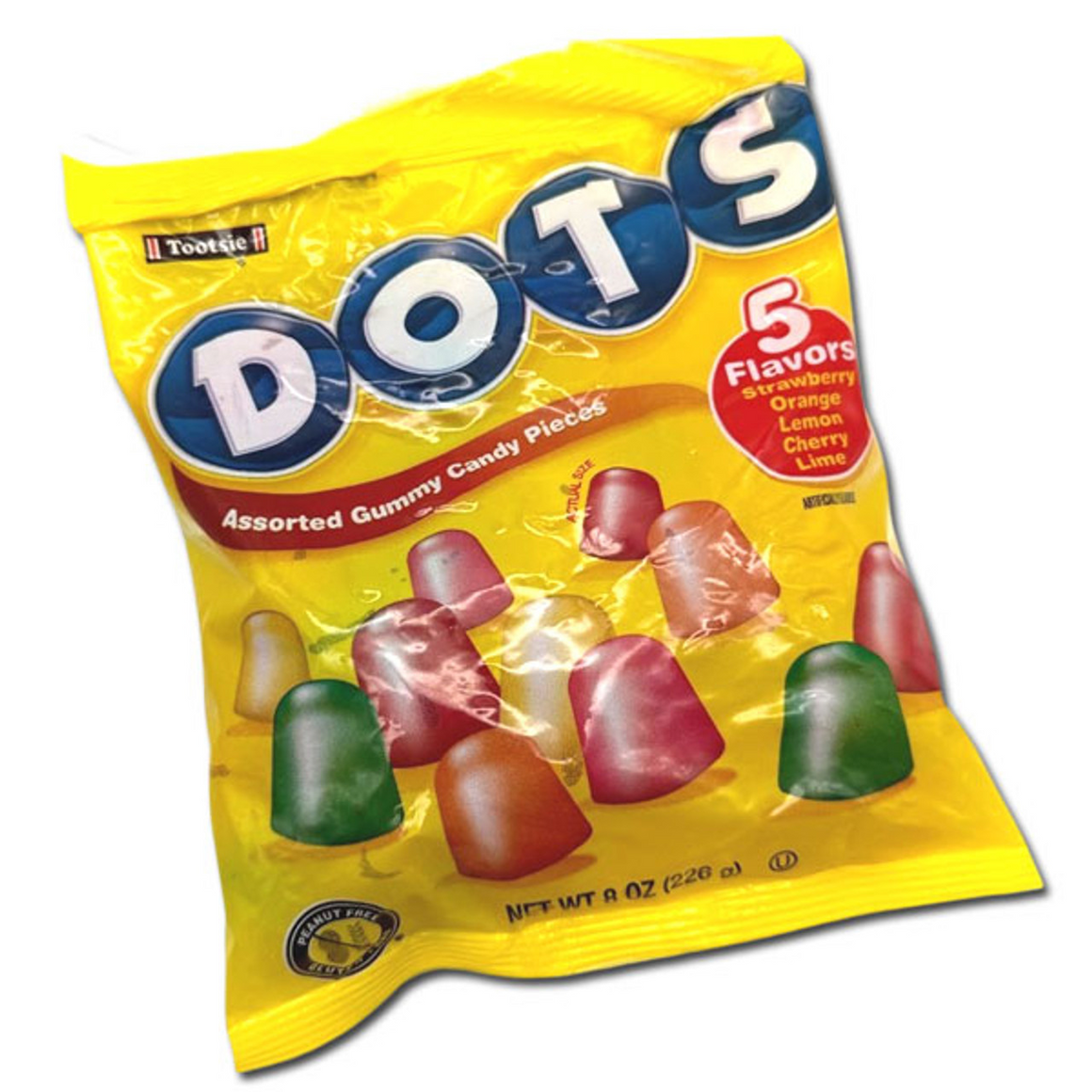 Dots Gummi Candy 8 oz. Peg Bag