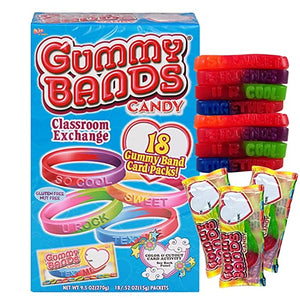 Valentine's Gummy Bands 18 count Exchange 9.5 oz. Box