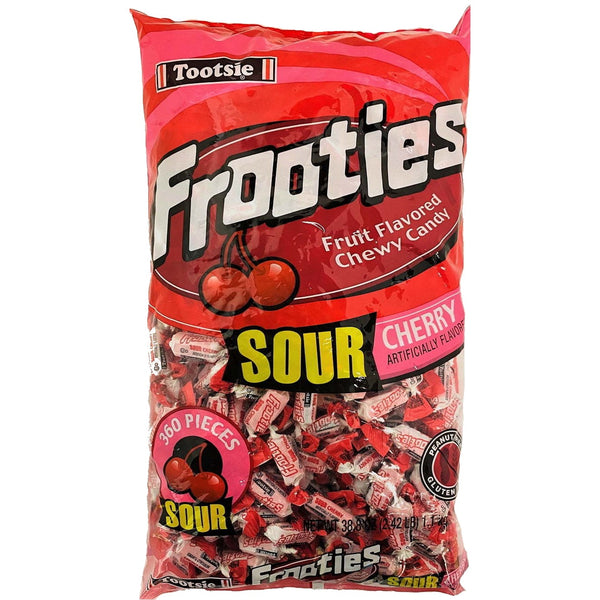 Frooties Sour Cherry Chewy Candy - 2.42 LB Bulk Bag - All City Candy