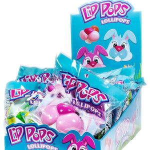 All City Candy - Flix Bunny Lip Pops 0.56 oz. - Kids can eat this lollipop and can show off their bunny&nbsp;teeth at the same time.&nbsp; Collect them all, eat &amp; play!&nbsp; They also make for great Easter baskets fillers&nbsp;and Easter egg centers.&nbsp;  Blue Pop = Blue Raspberry / Pink Pop = Watermelon / Green Pop = Green Apple  For fresh candy and great service, visit www.allcitycandy.com
