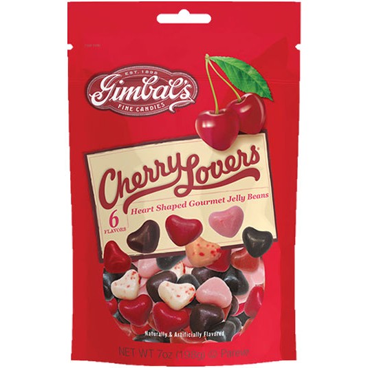 All City Candy Gimbal's Cherry Lovers Jelly Beans - 7-oz. Pouch Jelly Beans Jelly Belly For fresh candy and great service, visit www.allcitycandy.com