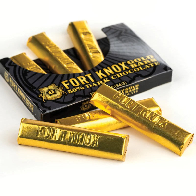 Fort Knox Gold Bars 50% Dark Chocolate 2.96oz.