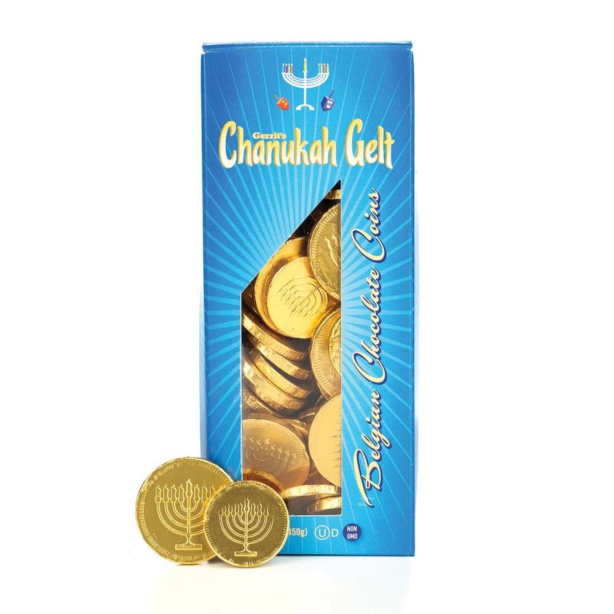 All City Candy Chanukah Gelt Tower Box - 1 lb Gerrit J. Verburg Candy For fresh candy and great service, visit www.allcitycandy.com