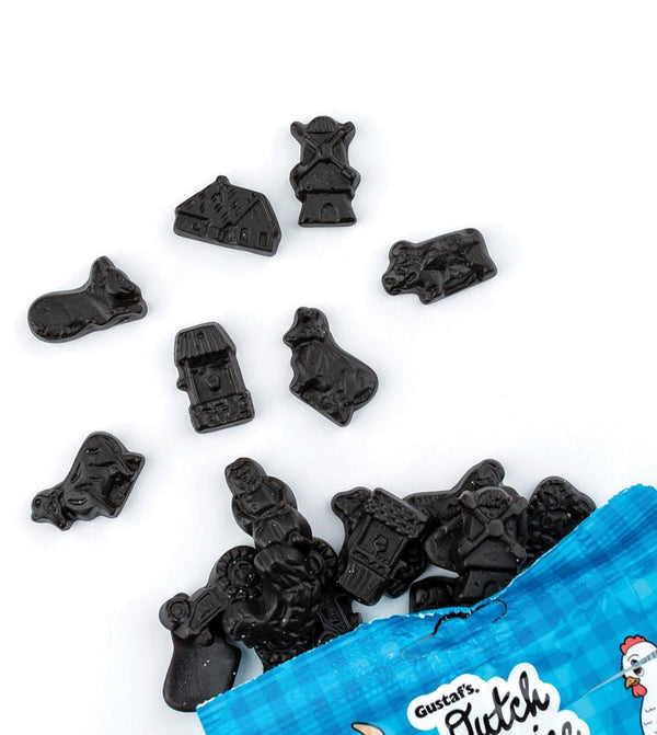 Gustaf's Dutch Black Semi Firm Salt Licorice Farm 5.29 oz. Bag All