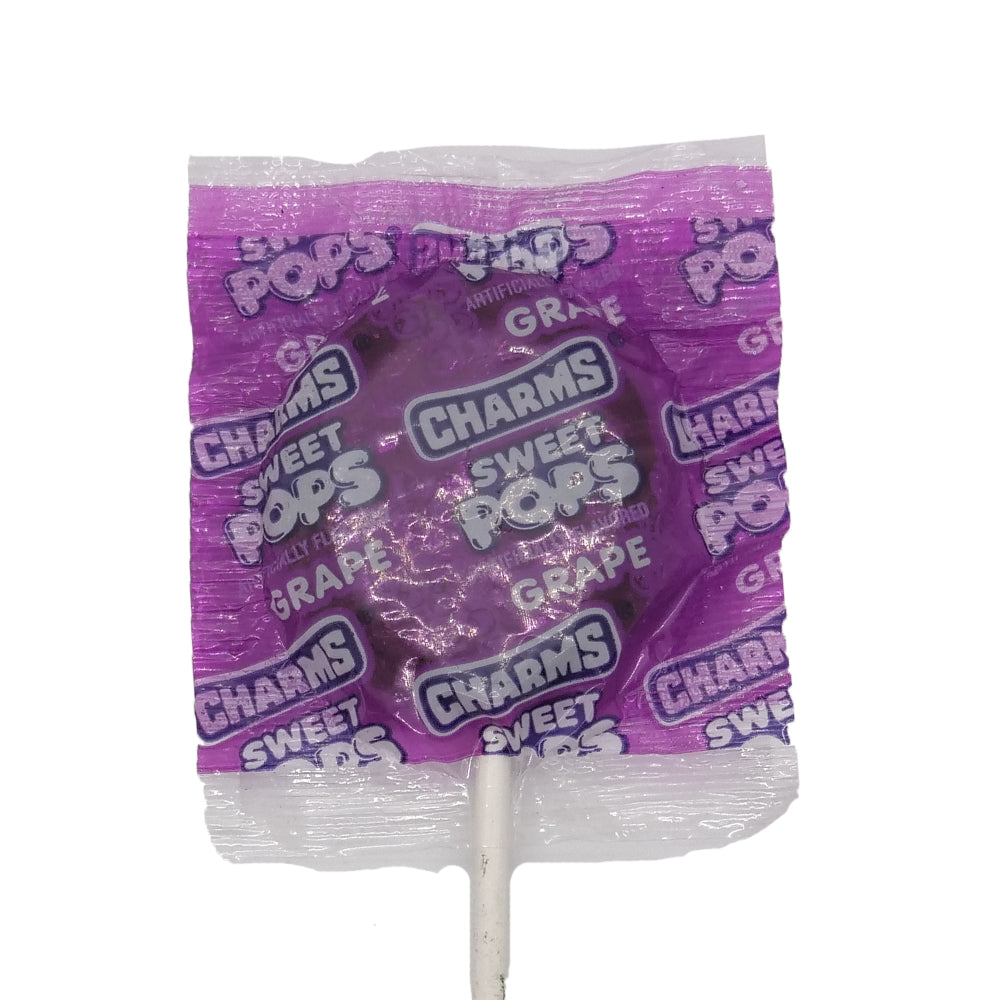 Chrams Sweet Pops Blue Raspberry Charms Sweet Pops Bulk by Flavor - 1 lb. Bag - All City Candy