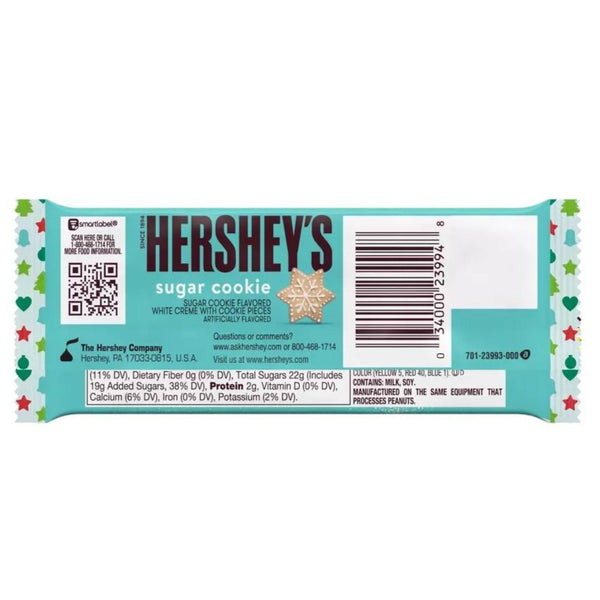 Hershey's Christmas Sugar Cookie Bar 1.55 oz. All City Candy